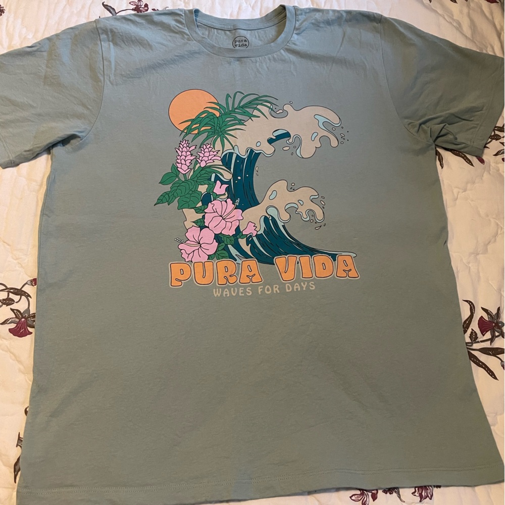 Pura Vida Light Sage Crewneck Tee